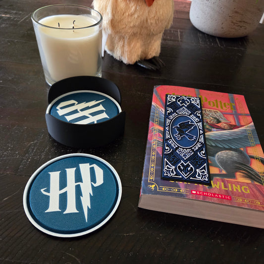 Raven Reading Bundle – Coaster Set & Matching Bookmark